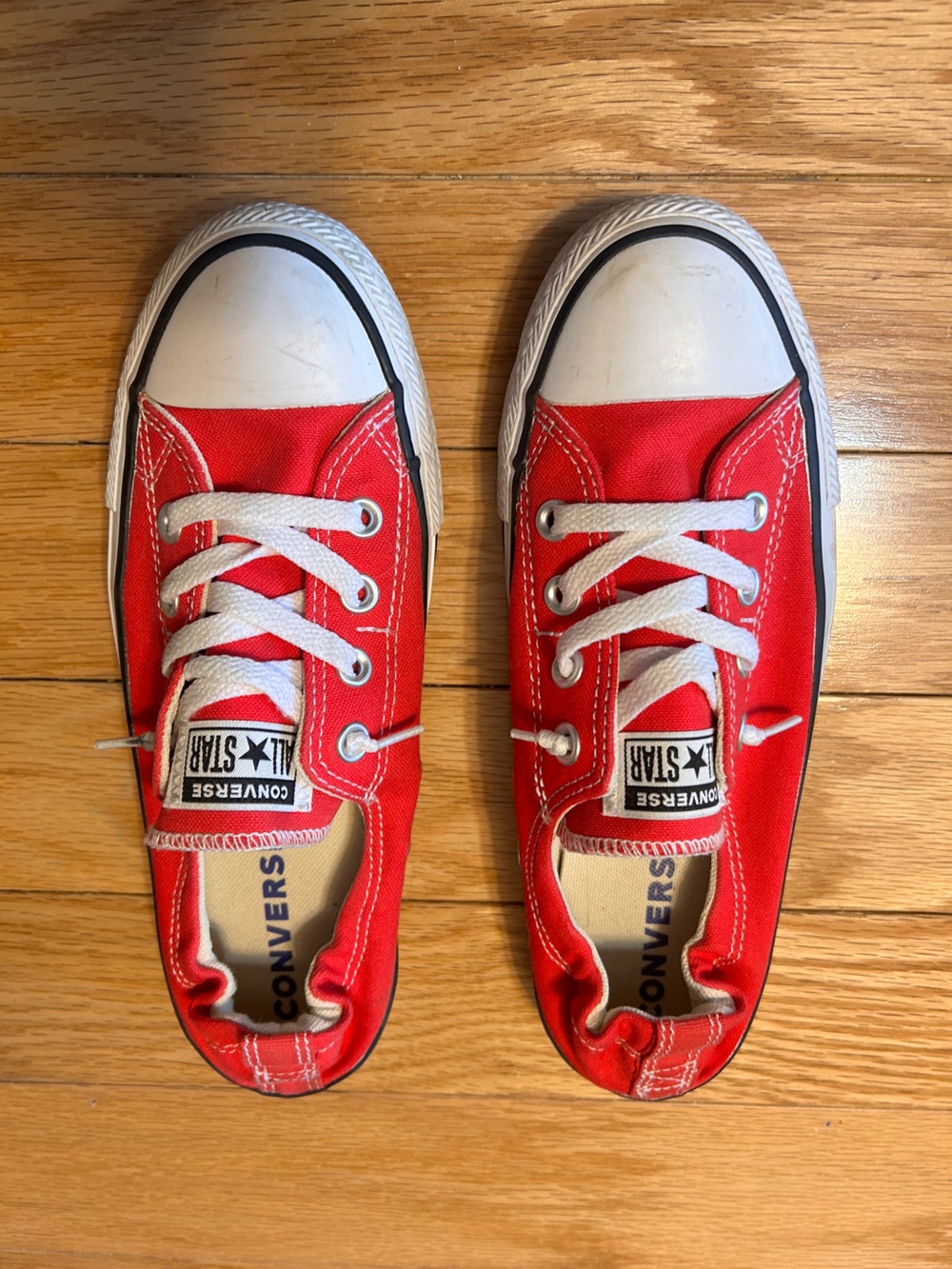 Converse Women’s Red Low Top Canvas Sneakers